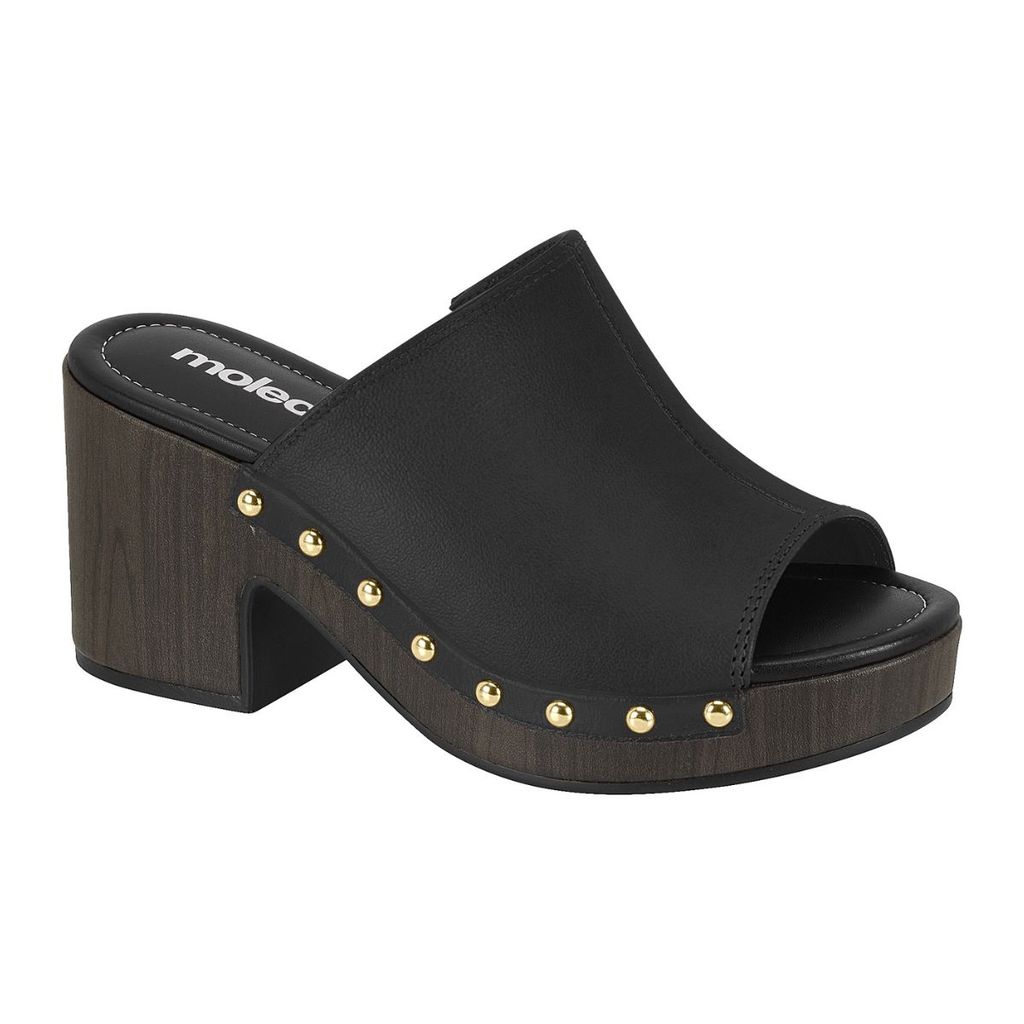 Mule Tamanco Feminino Moleca Plataforma Meia Pata Salto Alto