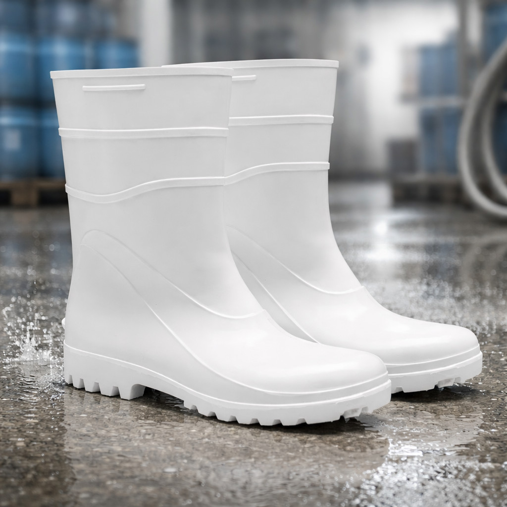 Bota Cano Médio PVC Impermeável Chuva Limpeza Antiderrapante Acqua Flex Sem Forro Bracol CA37456