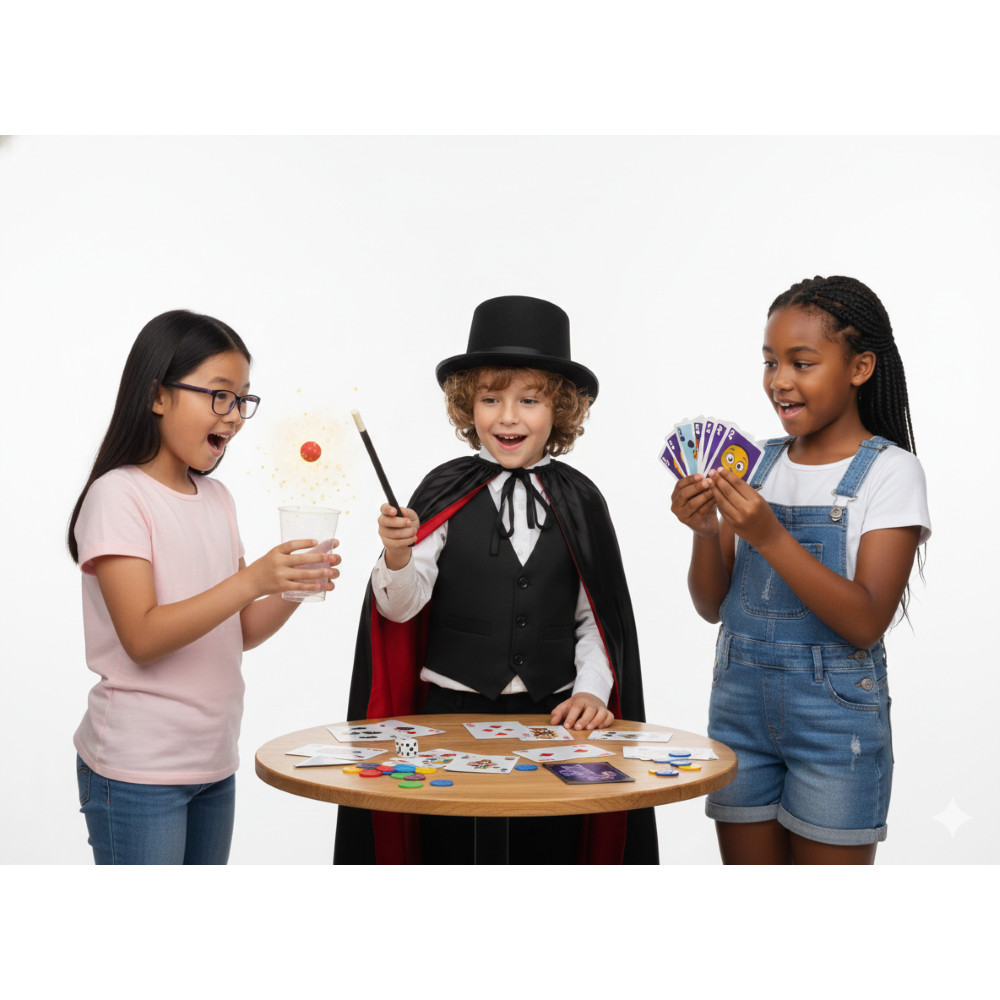 Jogo De Mágica Infantil Profissional 10 Truques - Vire Um Mágico De Verdade