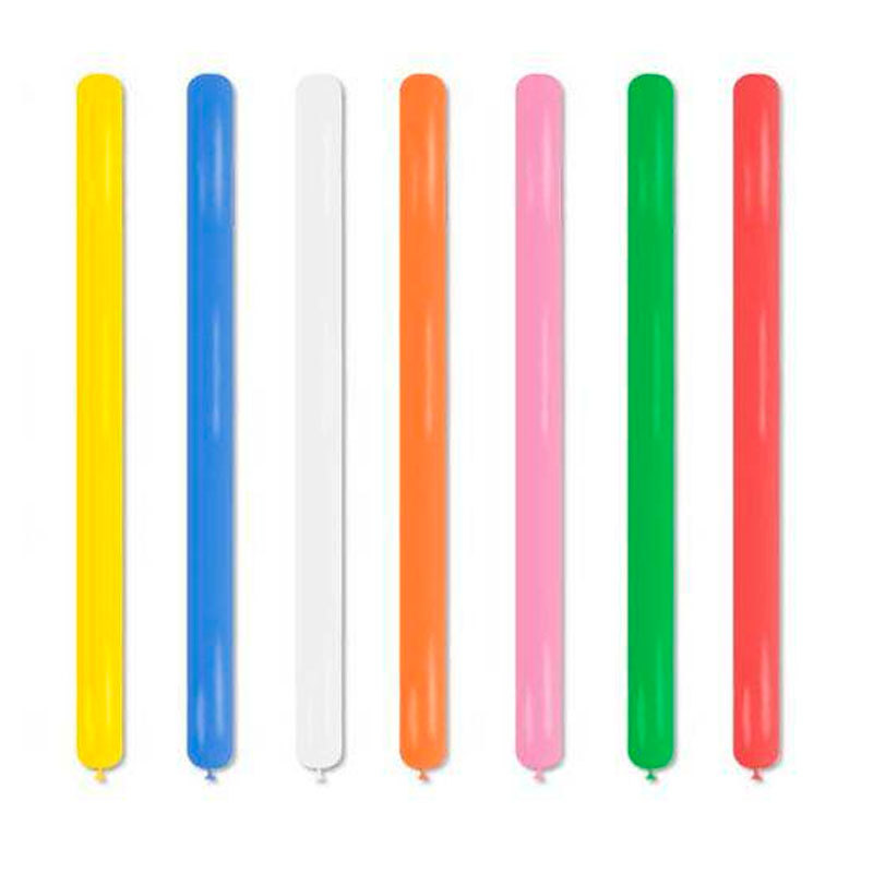 Bexiga palito liso cores sortidas Riberball 25unid Pic Pic