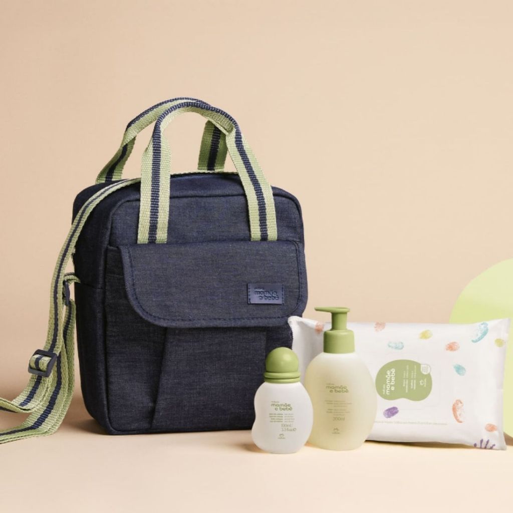 Conjunto Mamãe e Bebê com frasqueira 4 produtos