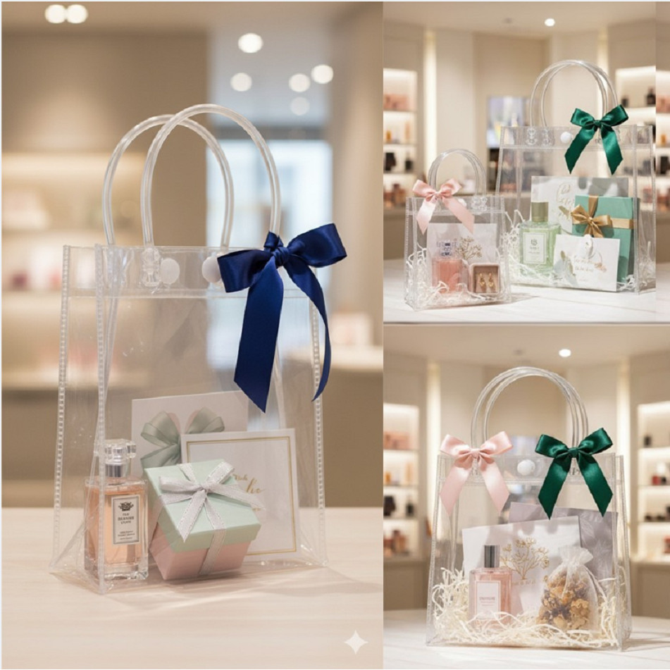 Sacola plástica transparente 5 / 10 / 20 unidades lembrancinha festa infantil presentes  personalizar em Oferta na Shopee