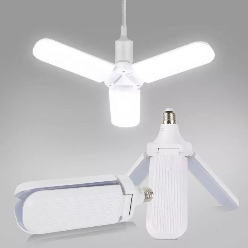 Lâmpada LED Pétalas 45W Dobrável Ajustável  Luminária Fan Blade de 3 Folhas em Oferta na Shopee