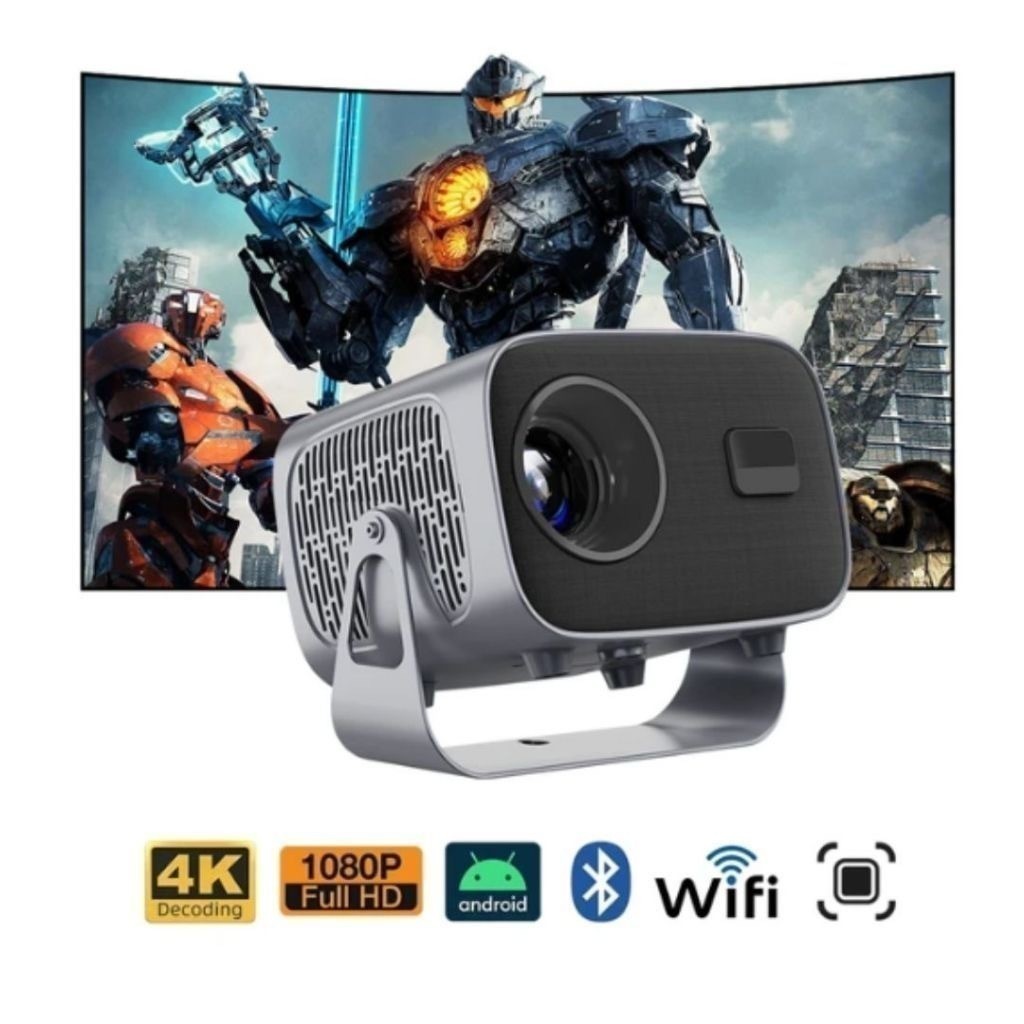 Projetor A10 Plus Android TV 4K WiFi 6 Bluetooth 5.0 Portátil Home Theater