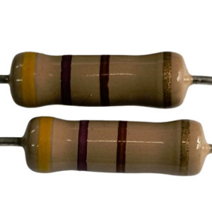 KIT COM 20 PEÇAS - RESISTOR 470R 2W 5% 470R PR02 AXIAL 4X15MM | 470R 2W 5% UNIOHM