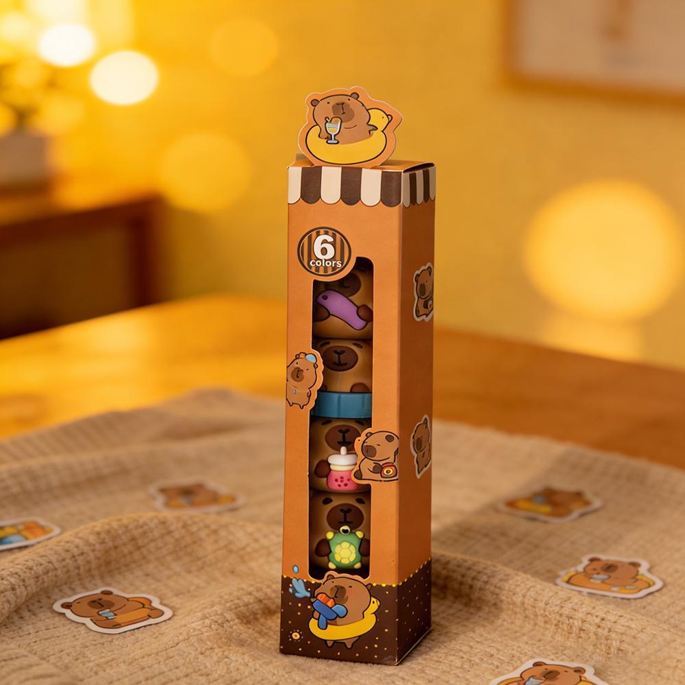 Kit 5 Marca-Textos da Capivara  | Cores Vibrantes para Estudar e Decorar em Oferta na Shopee