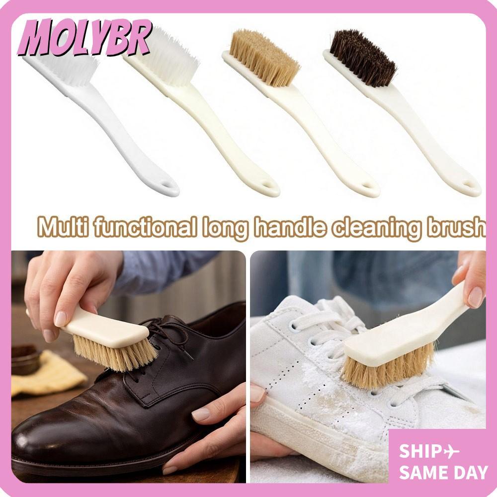 Escova De Limpeza De Carro MOLYBR , Sapato De Cerdas Macias Com Cabo Longo Natural Para Poeira De Cabelo De Javali