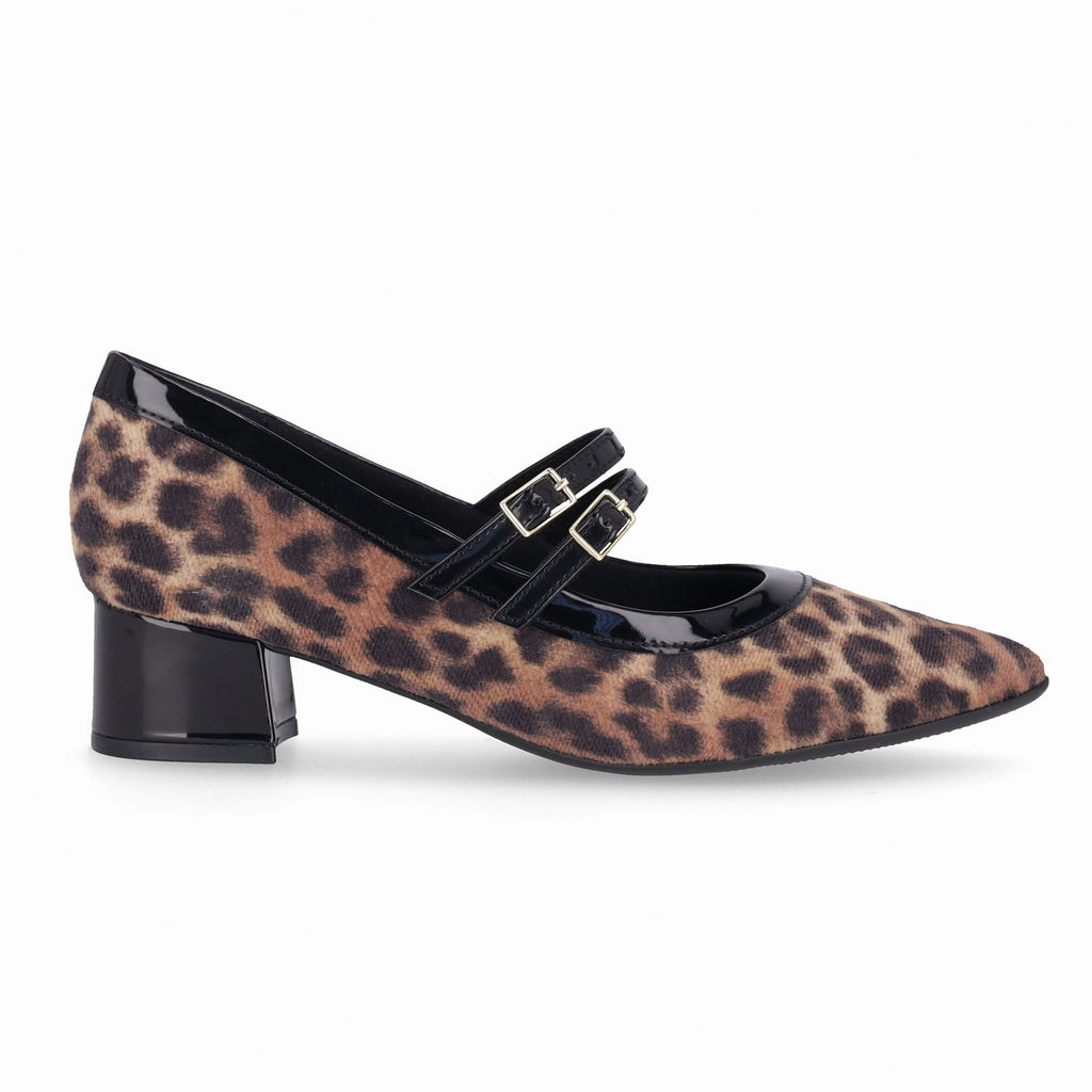 Sapato Boneca Taci Salto Médio Animal Print em Oferta na Shopee