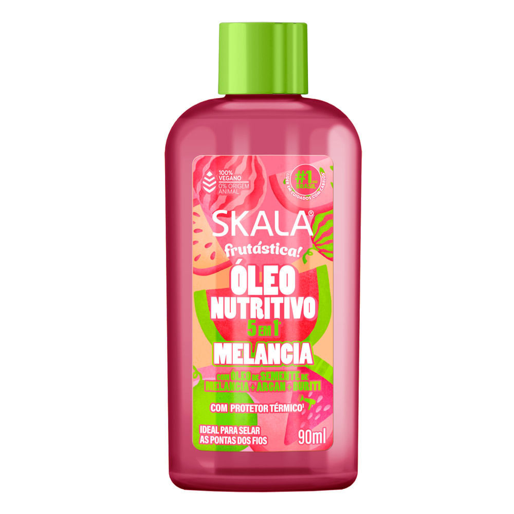 Óleo Nutritivo 5 em 1 Skala Frutástica Melancia com Protetor Térmico 90ml em Oferta na Shopee