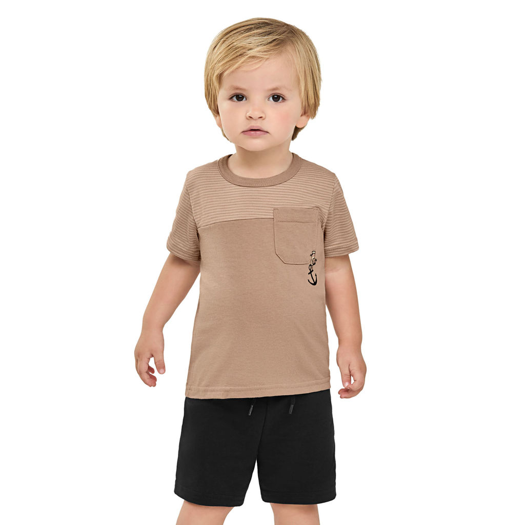 Conjunto Infantil Menino Navy Com Bolso Elian Marrom em Oferta na Shopee