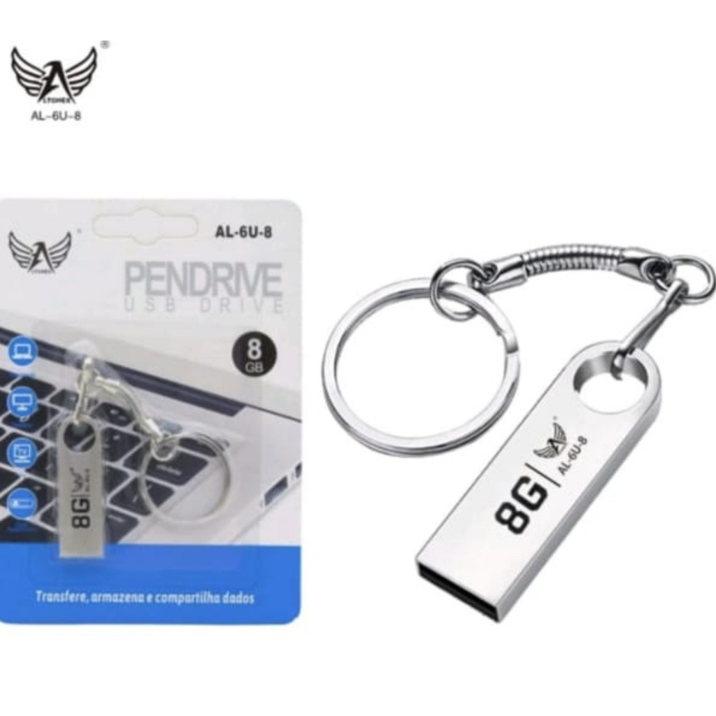 Pendrive USB Chaveiro Lacrado Original 8GB / 16GB / 32 GB / 64 GB Armazenamento Seguro de Dados