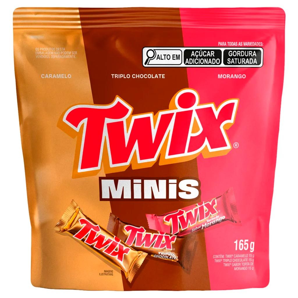 Chocolate Twix Minis Sortidos 165g - Mars
