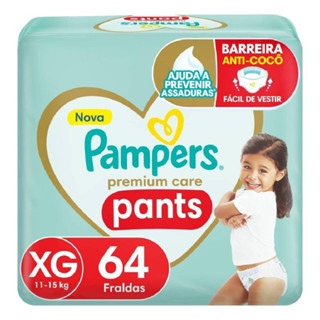 Fralda Pampers Pants Premium Care Xg Com 64 Unidades em Oferta na Shopee