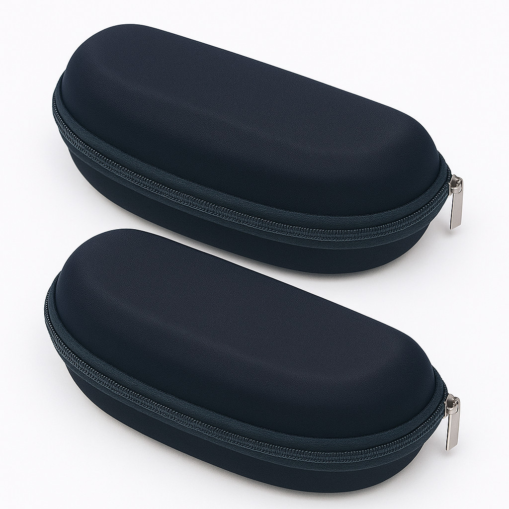 Kit 2 Porta Óculos Estojo Case Capinha Para Óculos De Sol De Grau Com Zíper em Oferta na Shopee