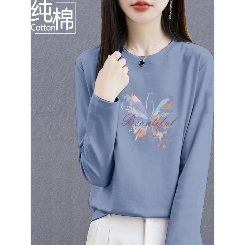 Exportação de comércio exterior primavera outono topos All-Match manga comprida Bottoming feminino roupa interior exteri