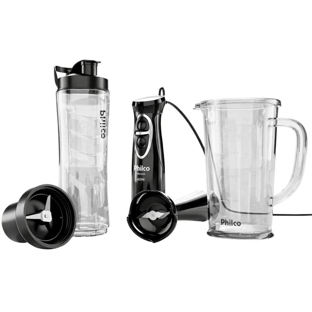 Mixer Philco 400W 2 Velocidades Inox Copo 1050ml 127V PMX40A em Oferta na Shopee
