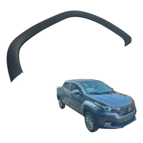 Aplique Friso Paralama Dianteiro Esquerdo Fiat Strada 2021 Preto