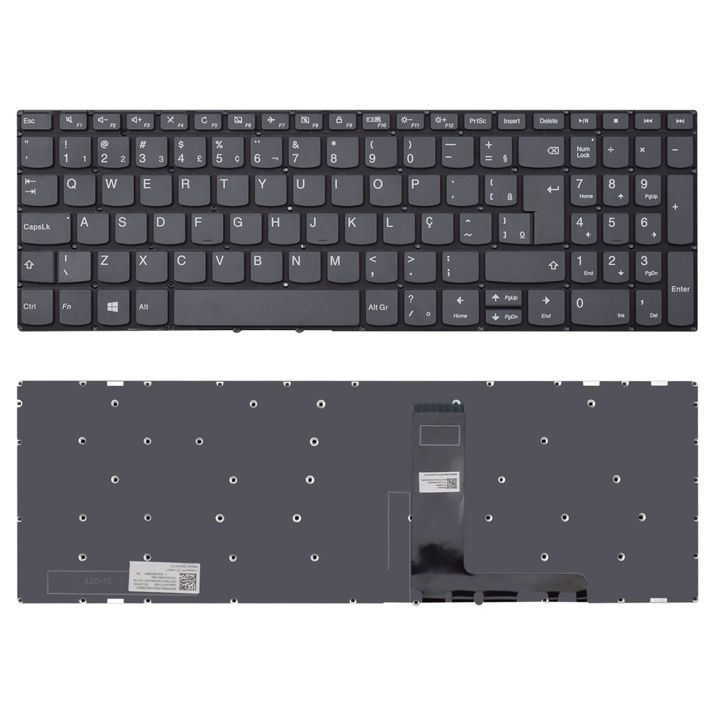 Teclado para Notebook Lenovo Ideapad 3-15IML05 Sem Iluminação