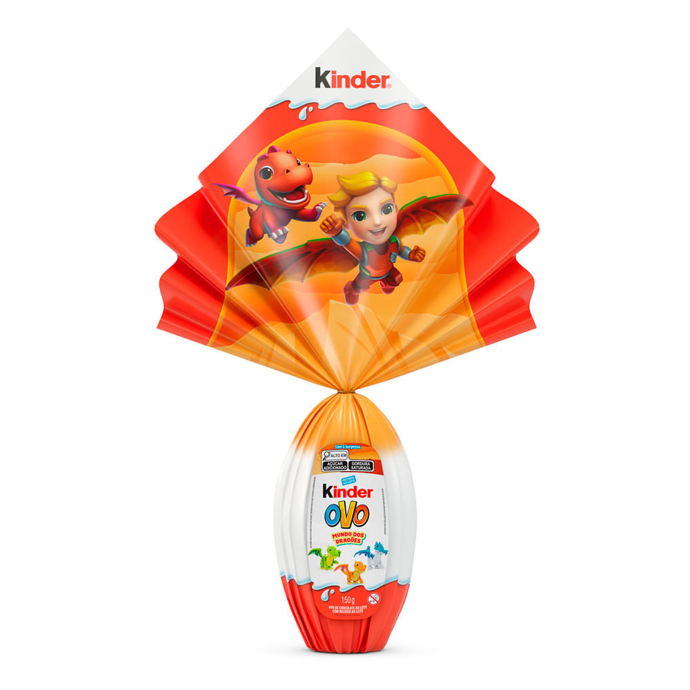 Ovo de Páscoa Kinder Ovo Mundo dos Dragões ao Leite e Ganhe 1 Surpresa Sortida 150g em Oferta na Shopee