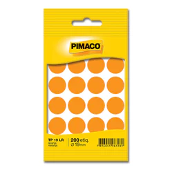 Etiqueta adesiva TP19 laranja Pimaco