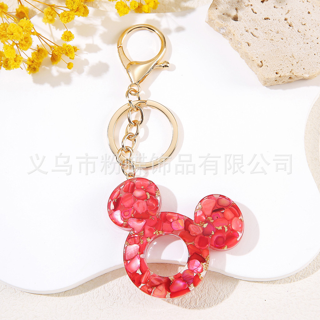 Novo Bonito mickey mouse Chaveiro Urso Boneca Saco Feminino Charme Resina Epóxi Pingente
