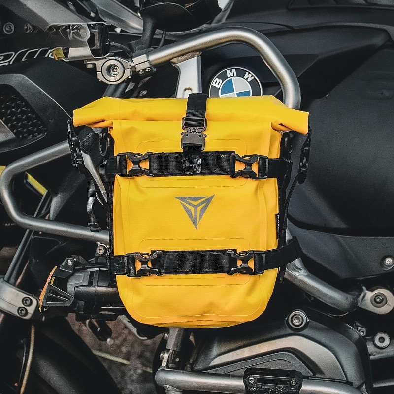Bolsa para barra de proteção de motocicleta, bolsa lateral para para-choque, bolsa lateral impermeável de grande capacid
