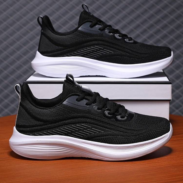 # Tênis esportivos masculinos de malha respirável e anti-odor para a primavera, tênis casuais masculinos versáteis, ultr