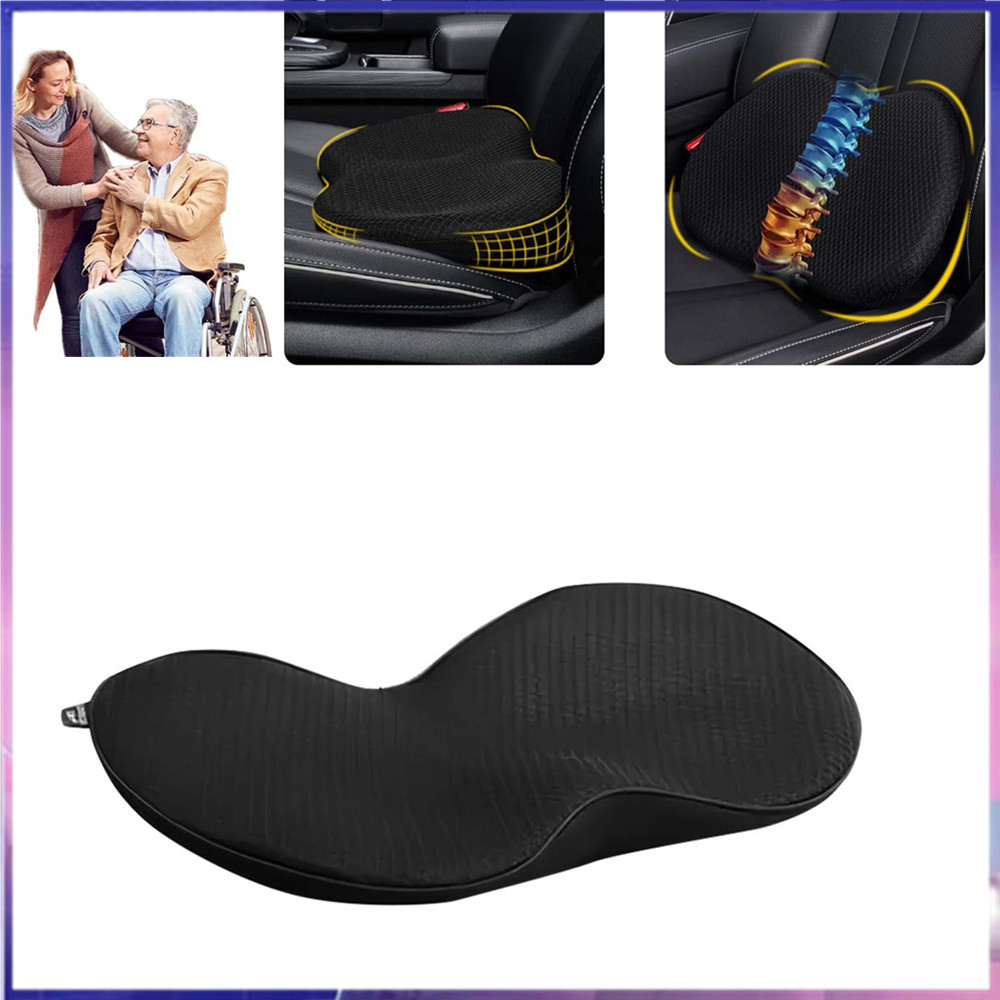 Almofada da espuma da memória do carro, almofada multifuncional do apoio do quadril do aumento preta