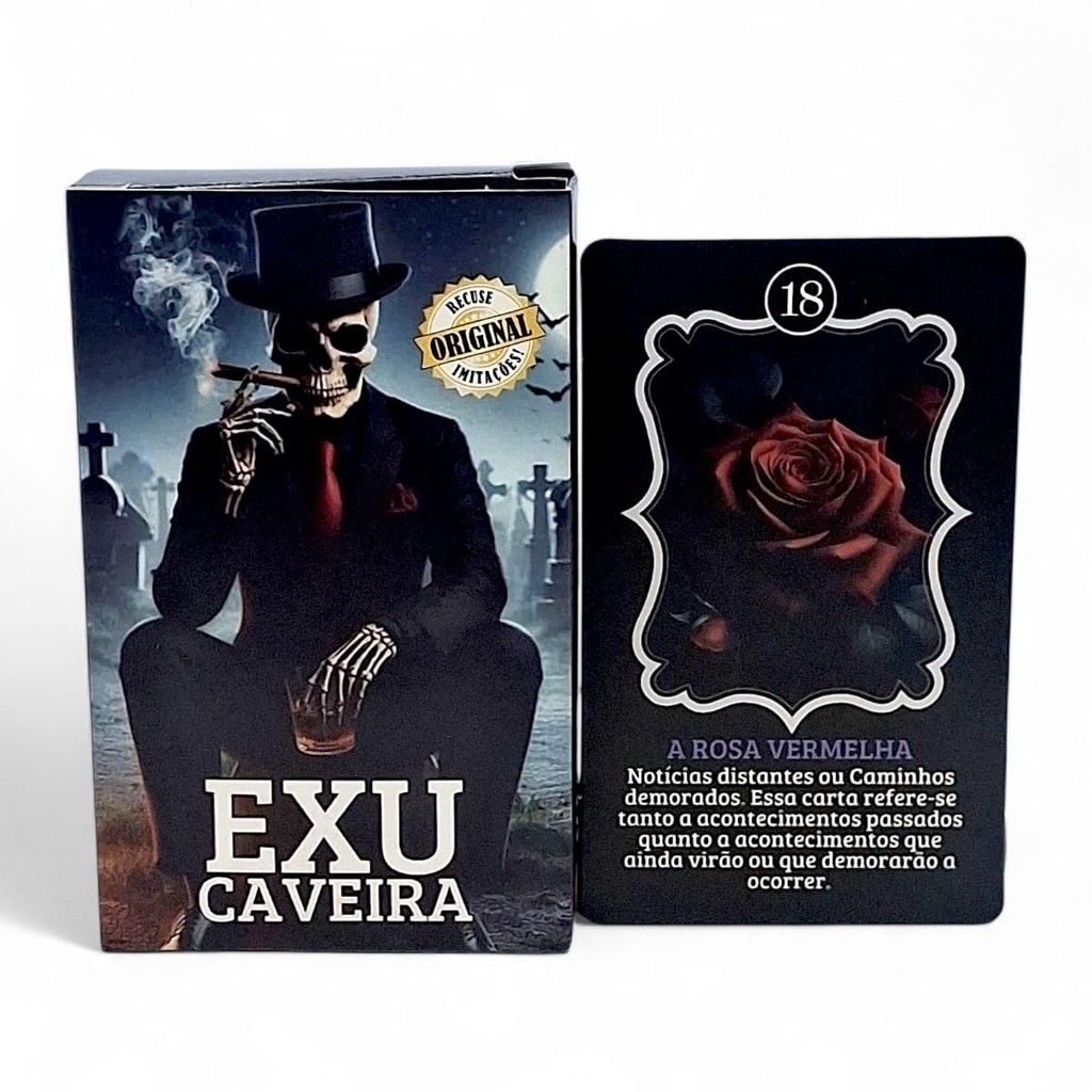 Taro Novo Exu Caveira com 36 Cartas Autoexplicativas Conhecimento Espiritual