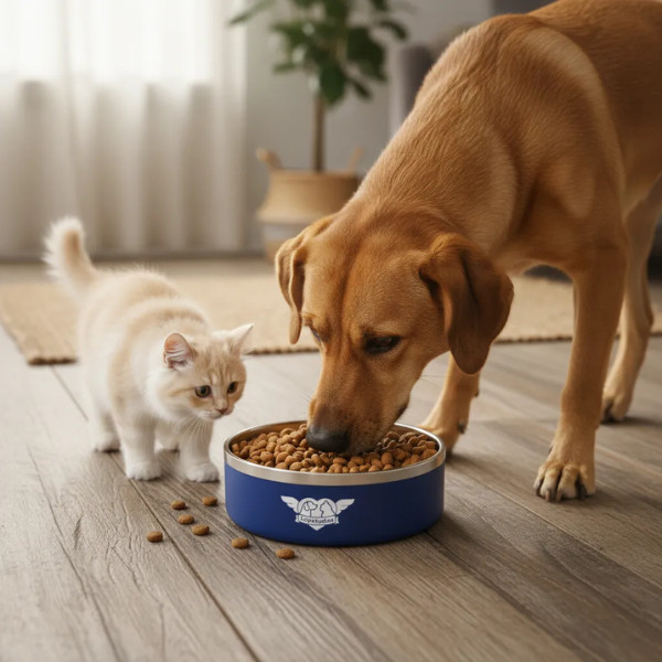 Comedouro Pet Inox Premium Antiderrapante 1,2L Inox Dine Bebedouro Gato Comedouro Cachorro Grande