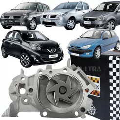 Bomba Água Renault Clio / Logan / Sandero - Peugeot 206 - Nissan March 1.0 16V (Schadek 90000457 20.207)