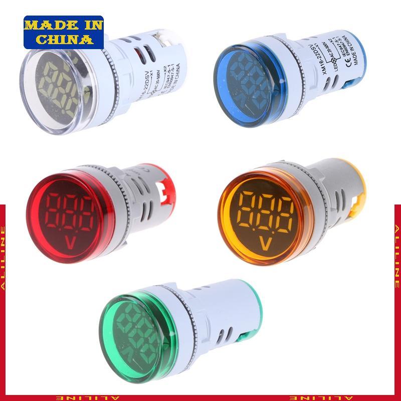 Voltímetro Digital Medidor Tensão Monitor Indicador Luzes Sinal AC 60-500V 22mm Ótimo Para Eletricidade Teleco