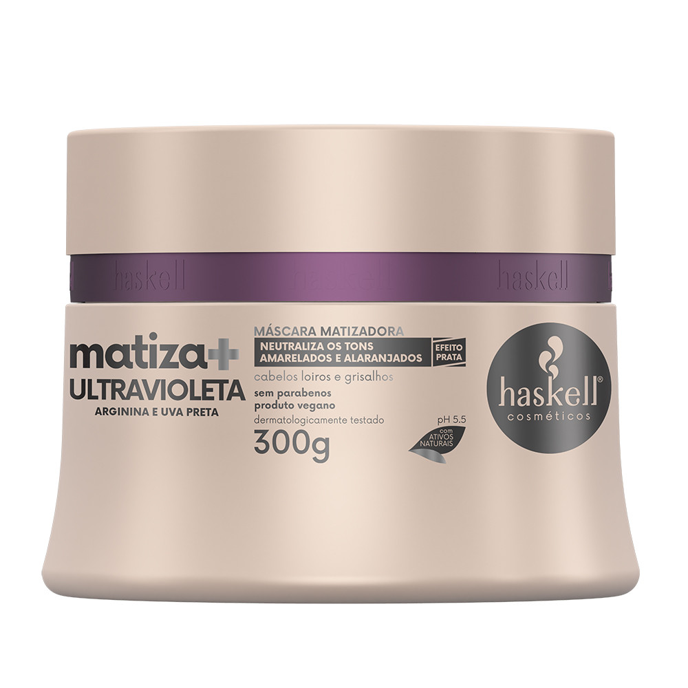 Máscara Matizadora Ultravioleta Matiza+ 300g Haskell | Para cabelos loiros e grisalhos em Oferta na Shopee