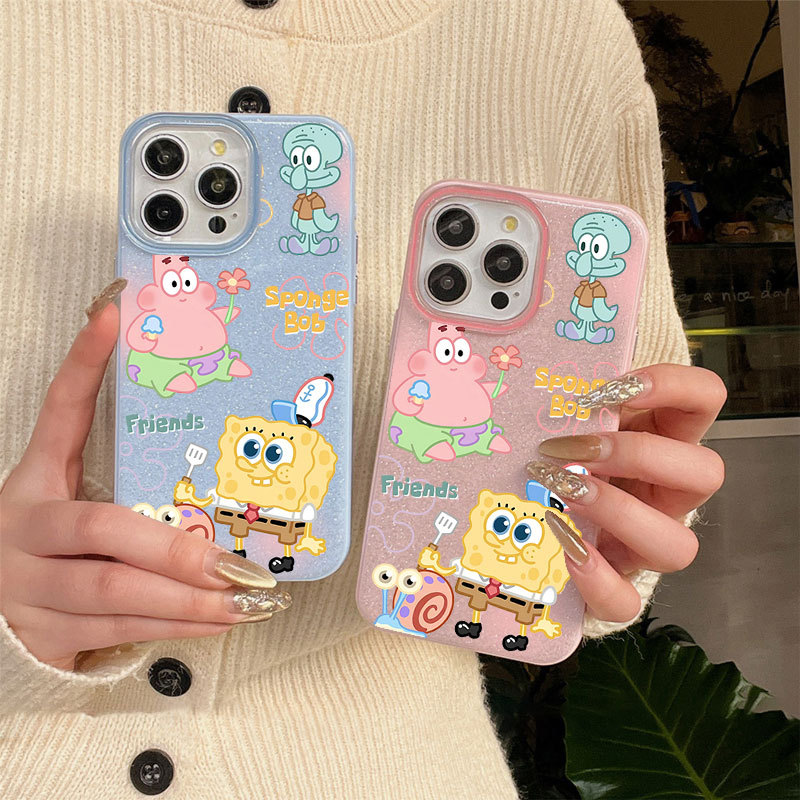 Capa Para Samsung A17 A07 A06 A15 A16 A14 A32 A56 A36 A55 A54 A23 S26 Pastel Bob Esponja Calça Quadrada Personagem De Te