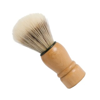 Pincel de barbear profissional cabo madeira com cerdas macias Alfacell