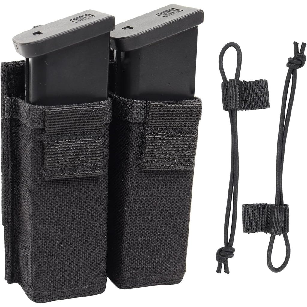 Bolsa Dupla para Carregadores de Pistola 9mm - Gwild Concepts - Porta-Carregadores MOLLE para Glock com Inserto para Car