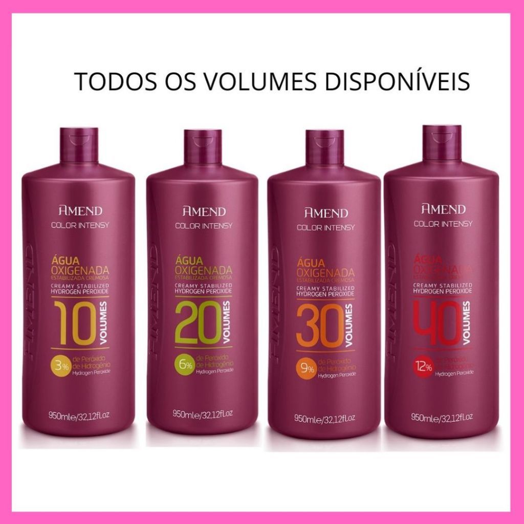 Água Oxigenada Amend Color Intensy 950ml – 10, 20, 30 e 40 Volumes ✨