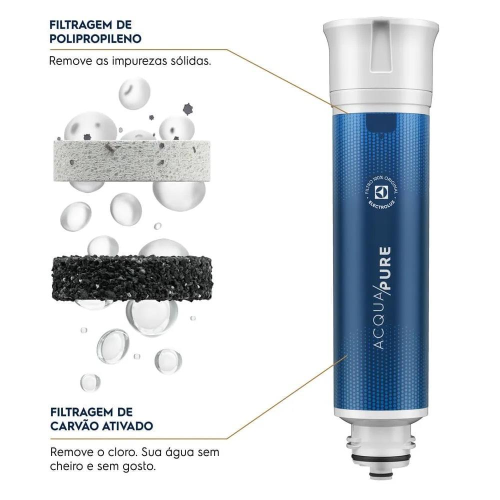 Kit 3 Filtros/Refis Original de Água Acqua Pure para Purificador Electrolux PC01B, PC01X, PE15B, PE15X e PE15P · foto 2