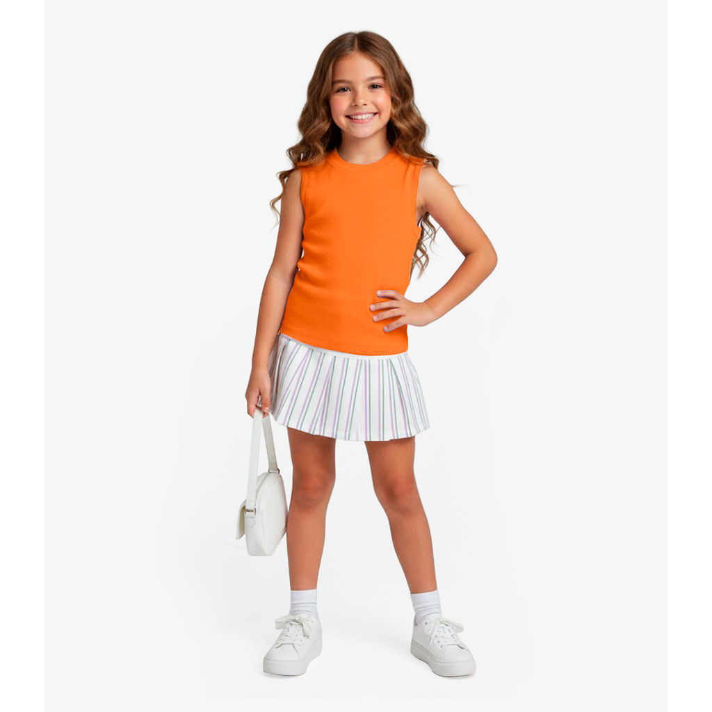 Regata Básica Infantil Lisa Soletex Laranja em Oferta na Shopee