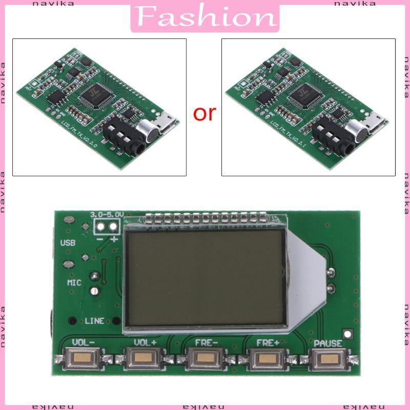 DSP PLL 87-108MHz Placa Módulo Transmissor FM Estéreo Microfone Digital