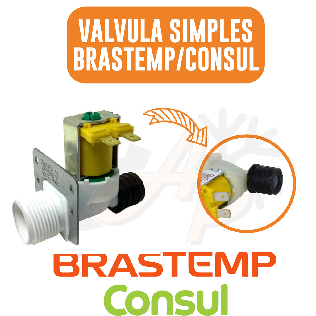 Válvula Simples Lavadora Consul / Brastemp 127v