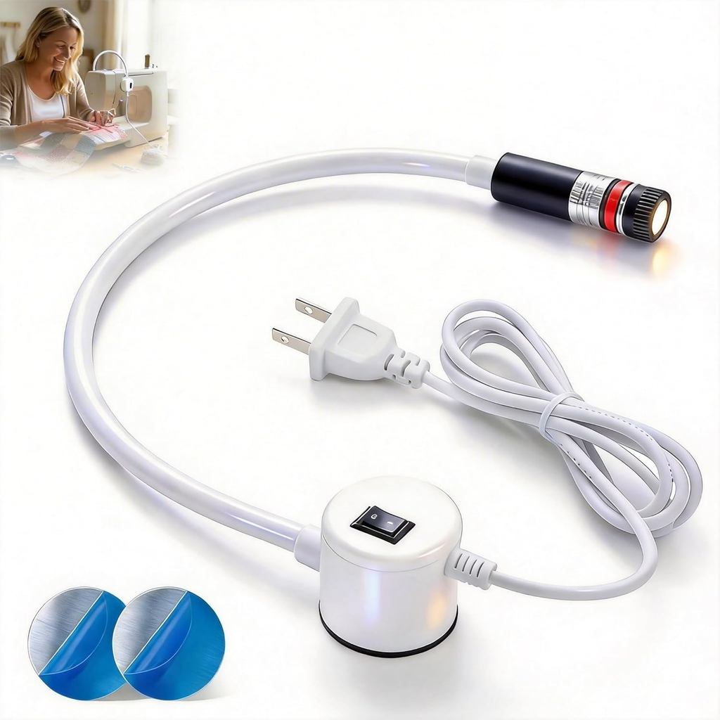 Luz de Posicionamento Magnético para Quilting, Guia a Laser para Máquina de Costura, Luz Laser Vermelha para Máquina de