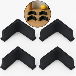 Kit 4 Sapata Emborrachada Pé Fogão Industrial 50x50mm Borracha Macia