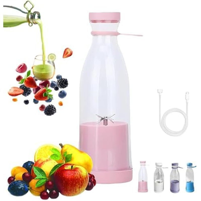 Liquidificador Portátil, Pequenos Liquidificadores, Espremedor de Frutas, Garrafa Liquidificadora para Sucos Frescos, Po