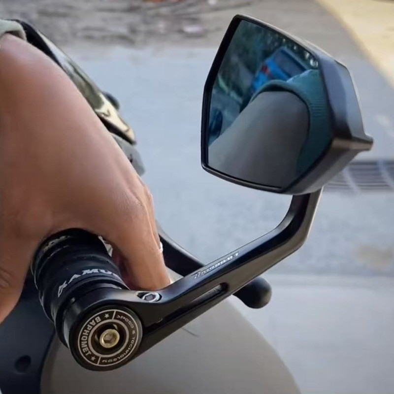 Motocicleta modificada Bafengte Shuriken espelho retrovisor Universal alça Plug refletor de bicicleta elétrica