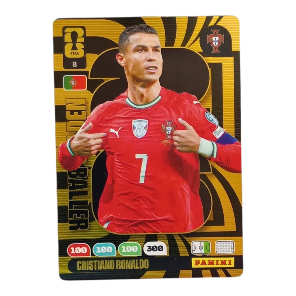 Card Golden Baller Copa do Mundo 2026  Cristiano Ronaldo - Panini