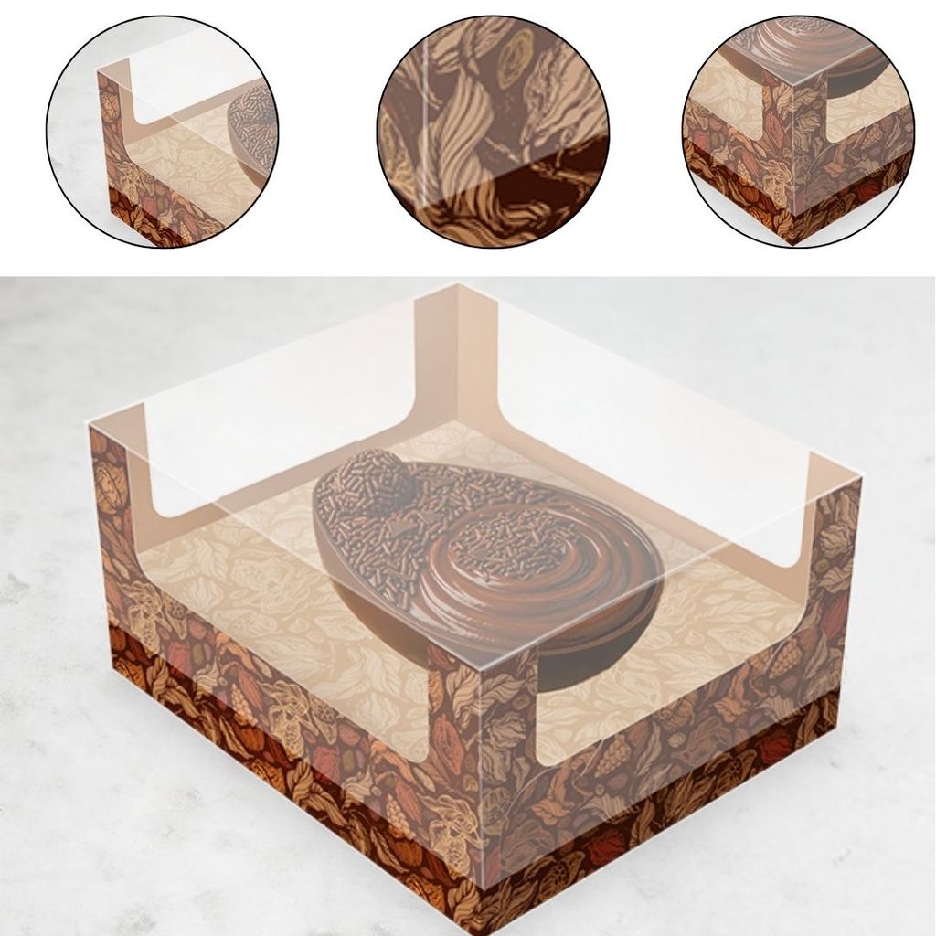 5 CAIXA OVO PÁSCOA DE COLHER AJUSTAVEL 250G/350G - PURO CACAU 5889 ( IDEIA PÁSCOA 2026 ) em Oferta na Shopee