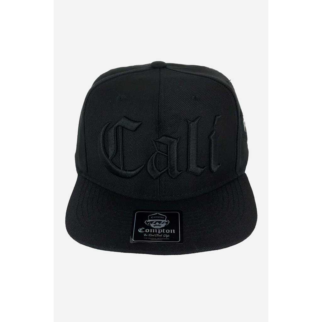 Boné Compton Aba Reta Snapback Cali All Black