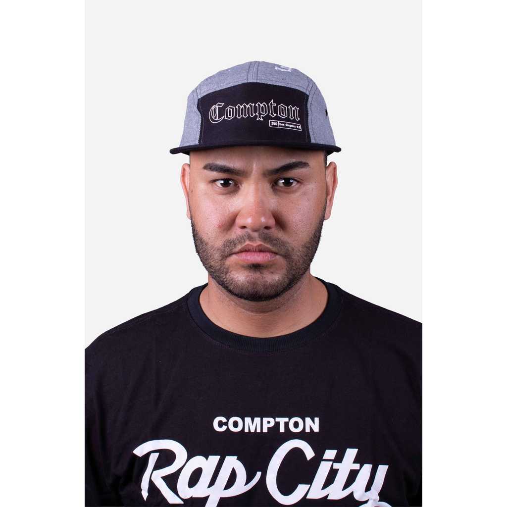 Boné Five Panel Collab Starter X Compton Los Angeles Cinza