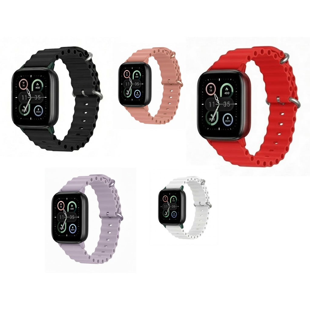 Pulseira 20mm Silicone Oceano Para Smartwatch Motorola Moto Watch Fit / Moto Watch 120